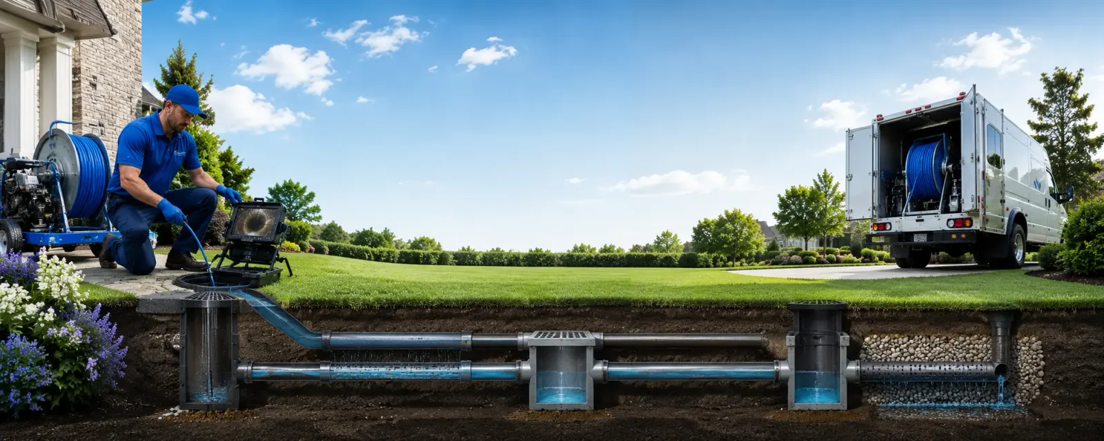 Outdoor drain cleaning information for Oldwick, NJ